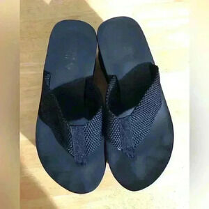 VTG Y2K PERSNAL ENTITY BLACK FOAM PLATFORM CHUNKY BLACK SANDALS BEST FIT W 7